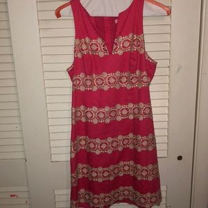 Lilly Pulitzer Pink and Gold dress